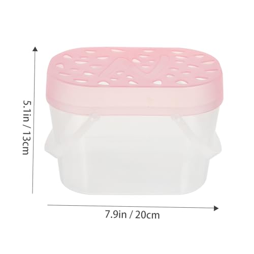UPKOCH 2pcs Plastic Hamster Boxes and Turtle Containers Medium Size Portable Reptile Cages Handheld Small Animal Carriers for Outdoor Travel