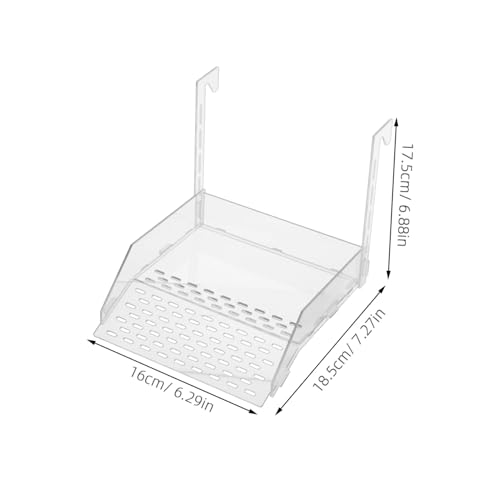 Extra Large Hanging Turtle Basking Platform with Slip-Resistant Ramp, Acrylic Turtle Dock for Aquarium Tank, Floating Reptile Resting and Feeding Area