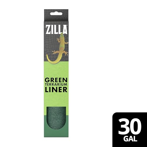 Zilla Reptile Terrarium Bedding Substrate Floor Liner, Green, 30G, 11.75" x 35.5" - size: 11.75" x 35.5"