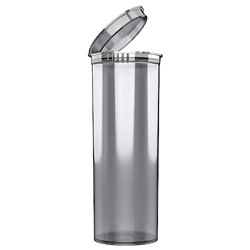 60 Dram CR Plastic Packaging Pop Top Containers - Child Resistant Travel Holder Vial Bottles - 75 qty (Smoke) - color: Smoke