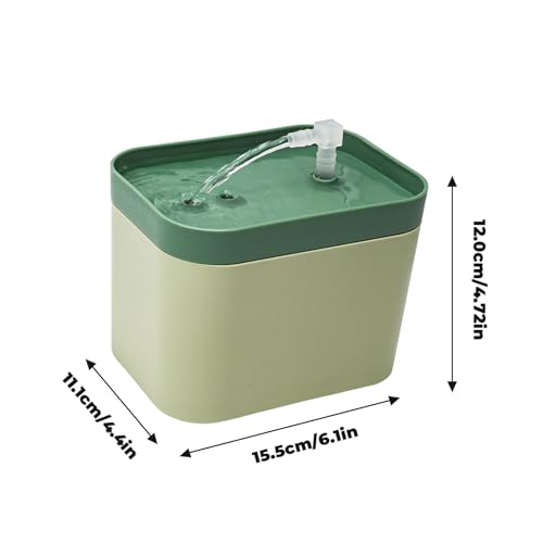 Reptile Water Bowl with Filtration System, Lizard Drinking Fountain, Bearded Dragon Tank Accessories, Reptile Habitat Waterfall for Bearded Dragon, Leopard Gecko, Chameleon, Snake - color: Green