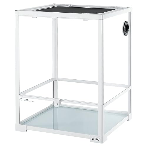 30 Gallon Reptile Tank 18" x 18" x 24" Reptile Terrarium, Full View Glass Terrarium Tank with Double Hinge Door for Reptiles Amphibians, Bearded Dragon Gecko Lizard Snake - size: 18" x 18" x 24"