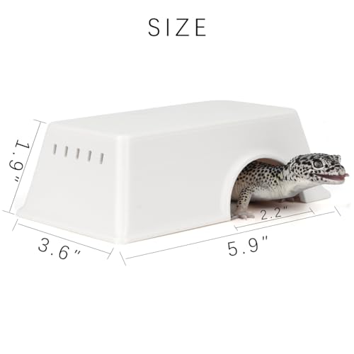 Snake Hide, Leopard Gecko Tank Accessories for Reptile Ball Python Crested Gecko Lizard Bearded Dragon - WhiteHideM - color: White, size: Medium