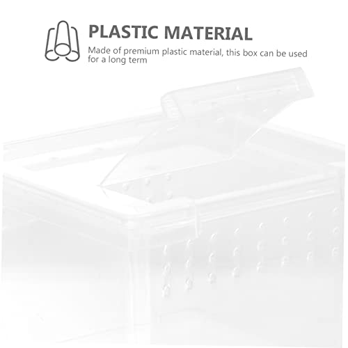 IMIKEYA Reptile Breeding Box Escape Lid PET Display Cage for Spiders Lizards and Insects Sturdy Container for Reptile Feeding and Breeding for Terrarium Use