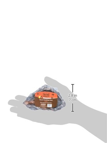 Flukers Rock Bowl, Food & Water Dish for Hermit Crabs, Small 4" (Pack of 2) - size: Small (Pack of 2)