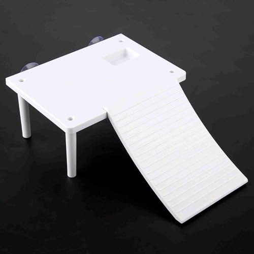 Reptiles Platform Floating Durable Tortoise Terrace with Ladder and Food Tray for Aquarium and Terrarium Tanks