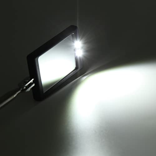 Lan-He Telescoping Inspection Mirror with 2 LED Lights extendable Machine Tool Inspection Mirrors 360 Swivel for Extra Viewing Dead Angle,Line of Obstacle Area Mechanic Automotive Gifts (3PCS)