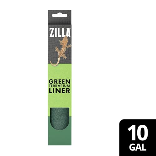 Zilla Reptile Terrarium Bedding Substrate Floor Liner, Green, 10G, 9.75" x 19.75" - size: 9.75" x 19.75"