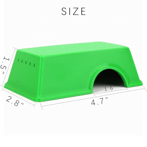 Snake Hide, Leopard Gecko Tank Accessories for Reptile Ball Python Crested Gecko Lizard Bearded Dragon - GreenHideS - color: Green, size: Small