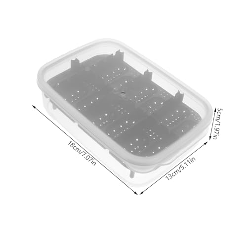 DOITOOL Premium Reptile Egg Incubator Tray for Gecko and Tortoise Breeding Lightweight Easy to Clean Transparent Design for Optimal Hatching Visibility - color: Black