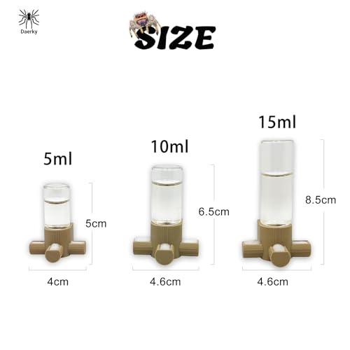 Jumping Spider Water Dispenser, Magnetic Hanging Feeder,Suitable for Jumping Spiders,Tarantulas, Praying Mantises,Arboreal Animals, and Other Small Animal Enclosure Accessories (Black, 5ML) - color: Black, size: 5ML