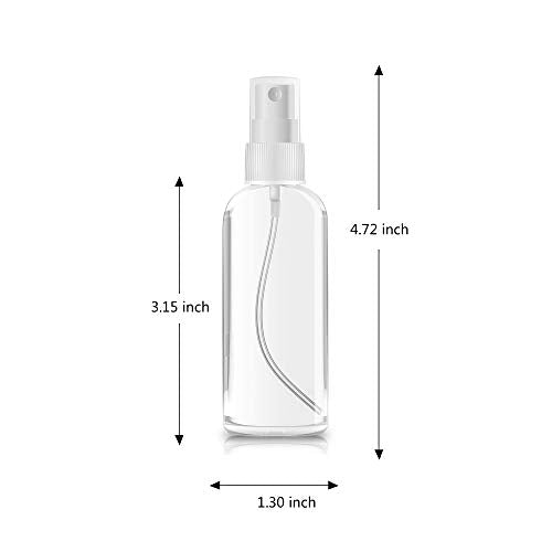 4 Pack Small Spray Bottles 2oz Clear Plastic Empty Refillable Mini Spritzer | Water Essential Oils Perfume Atomizer Spray Bottle, Fine Mist Travel Size Spray Bottles for Face Cleaning Gardening Skin Care - color: 4 Pack, size: 2 Ounce