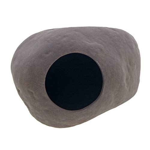 Saim Clay Hiding Cave Aquarium Decorations Breeding Cave Fish Tank Ornaments for Baby Betta Fish Amano Shrimp Cichlid Bonsai to Play, Hide and Rest (Large)