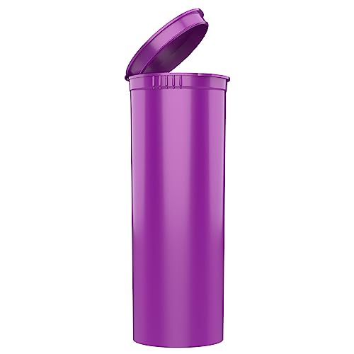 60 Dram CR Plastic Packaging Pop Top Containers - Child Resistant Travel Holder Vial Bottles - 75 qty (Purple) - color: Purple
