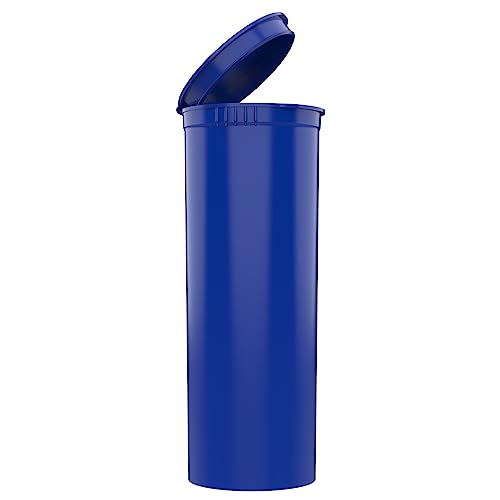 60 Dram CR Plastic Packaging Pop Top Containers - Child Resistant Travel Holder Vial Bottles - 75 qty (Blue) - color: Blue