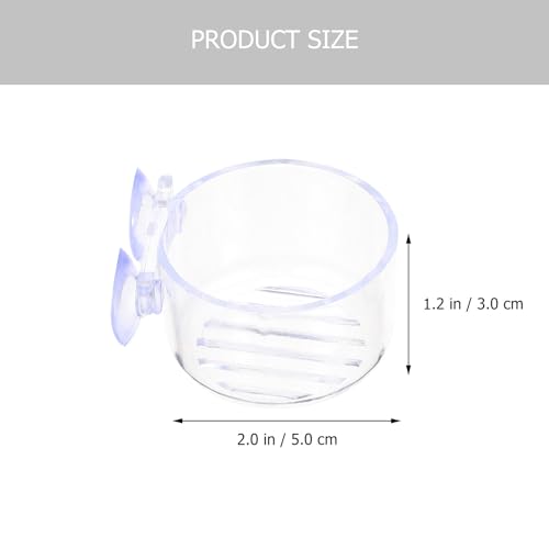 Mipcase Aquarium Plant Holder Worm Feeder Cup with Suction Cups Fish Feeding Dish for Bloodworms Aquarium Feed Cup for Fish Tank and Compact Plant Pot 4 Pcs