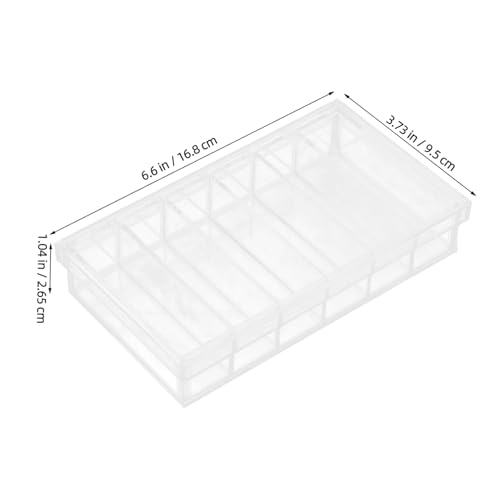 Ipetboom Acrylic Incubation Chamber with Lid, 6-Compartment Small Specimen Breeding Box, Laboratory Storage Tray for Fish Egg Hatching and Scientific Observation, 6.6x3.8