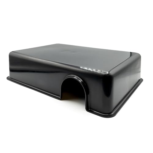 Pangea Reptile Hide Box, Large 13.25"x9"x3.25" | Fits Most Standard Rack Units, Usable as Snake Tank Accessories, Good for Ball Python, Boas, Leopard Geckos, Kingsnake - size: D- Large