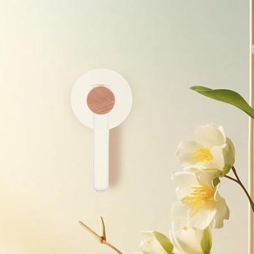 GANAZONO Wall Hanging Planter Glass Terrarium with Nail-Free Mounting System, Wooden Frame for Hydroponic Plants and Air Plants, Japanese Inspired Modern Decor for Bathroom and Garden