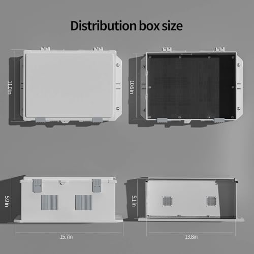 Namunanee Outdoor Electrical Junction Box, ABS Water Resistant Enclosure with Internal Mounting Panel & Hinged Cover, 15.7" H* 11" L* 5.9" W - size: 15.7"H x 11"L x 5.9"W & Standard