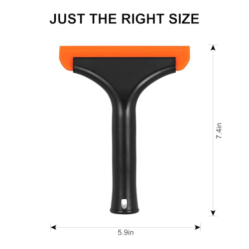 SetSail Shower Squeegee for Glass Doors, Small Squeegee for Shower Glass | Mini Silicone Squeegee for Window, Glass Door, Bathroom, Mirror, Car Window - color: Black, size: 1 Pack