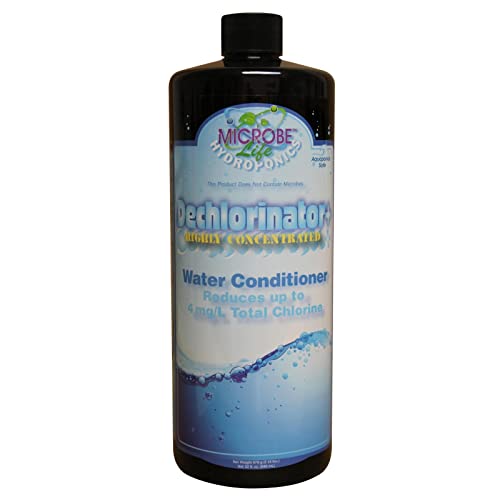 Microbe Life Hydroponics Premium Dechlorinator for Hydroponics Gardens, Chlorine and Chloramine Neutralizing Full-Function Water Conditioner for Fruits, Vegetables, and Herbs, 32 Ounces - size: 32 Ounce