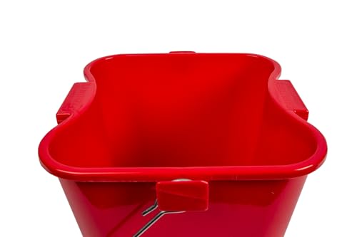 San Jamar Kleen-Pail Pro, Bucket with Handle for Cleaning Products in Commercial and Home Setting, 6 Qts, 1 Count, Red - size: 6 Quarts
