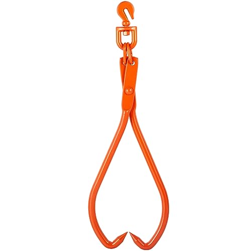 VEVOR Heavy Duty Rotating Steel Lumber Skidding Tongs, 32 inch 2 Claw Log Lifting Tongs, 1543 lbs/700 kg Loading Capacity - style: 32in-Swivel