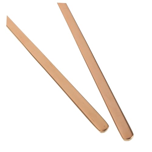 WOONEKY 2pcs Reptile Tong for Reptile Food Small Pet Feeding Spoon Gecko Feeding Tool Easy to Use Lizard Scoop - color: Rose Gold