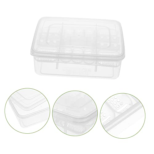 2pcs Reptile Hatching Breeding Box Compartments Transparent Incubation Tray for Easy Observation Reusable and Easy to Clean Reptile Tool for Lizards and Snakes