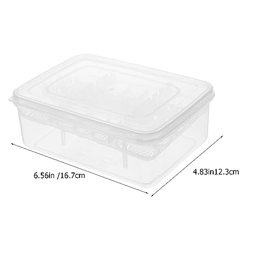 Mikikit Plastic Reptile Egg Incubation Tray for Frogs Snakes and Lizards Lightweight and Portable Hatchery Box with Transparent Cover for Easy Observation and Storage