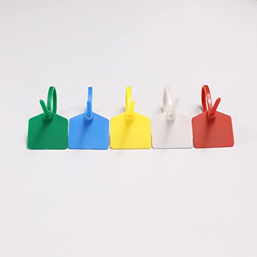 100PCS Multi-Color Self Locking Nylon Waterproof Shipping Tags | Writable Marker Ties Luggage Identification Tags, Plastic Straps Label Mark Tag, Seal Tags Zip Tie for Labeling - color: Multicolor