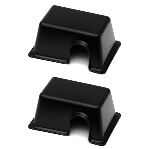 Jungle Bob - Rectangular Hide Box For Reptiles & Snakes - Durable Plastic - Creates A Dark Retreat To Reduce Pet Stress - Economical Reptile Hides For Terrariums - Small - 5.5" x 3.75" x 2.5" (2 Pack) - size: Small, style: 2 Pack