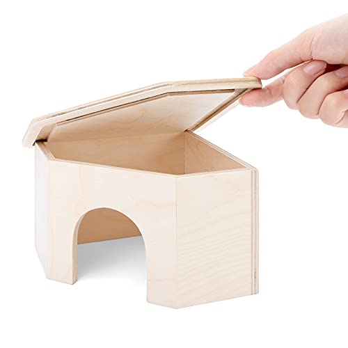 Niteangel Birch Chamber-Maze Hamster Hideout - Small Pets Woodland House Habitats Decor for Hamster Mice Gerbils Mouse