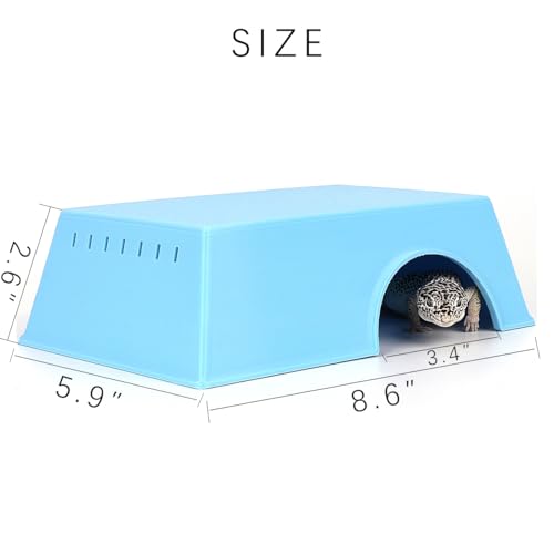 Snake Hide, Leopard Gecko Tank Accessories for Reptile Ball Python Crested Gecko Lizard Bearded Dragon - BlueHideXL - color: Blue, size: Extra Large