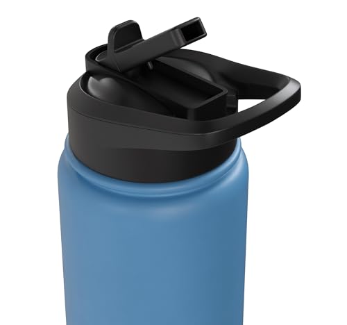 Cricket Keeper Drawing Stainless Steel Insulated Water Bottle - color: Light Blue