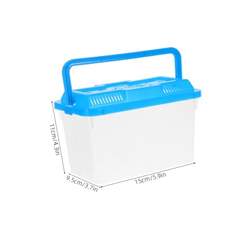 4Pcs Portable Breeding Box for Reptiles Mini Aquarium with Bright Lids Lightweight Travel Fish Tank for Turtles Hamsters and Small Pets Versatile Pet Container