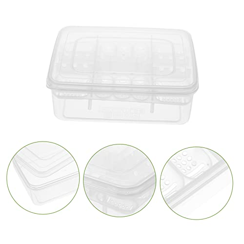 Kisangel 2pcs Reptile Egg Incubator with Compartment Hatching Box for Lizards and Tortoise Eggs Durable Transparent Easy to Clean and Reusable Breeding