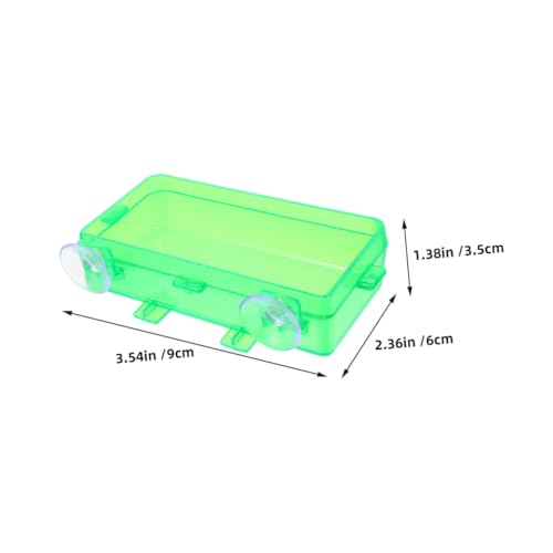 Toddmomy Secure Reptile Water Basin Insect Feeder for Bearded Dragon Gecko Snake Easy to Install Suction Cup Bowl - color: Light Green, size: 9.00X6.00X3.50CM