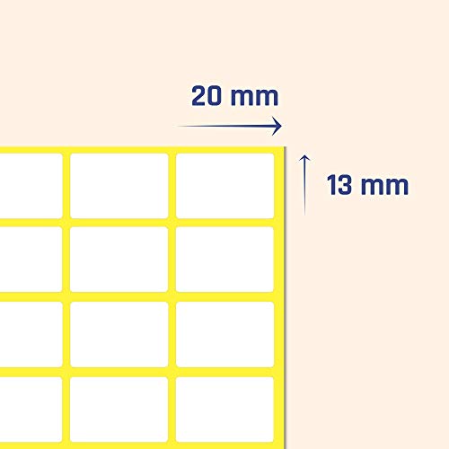 1000 Pack, 0.5" x 0.75" - White Labels Stickers for Writing, Price Stickers - size: 0.5" x 0.75" | 1000 Labels