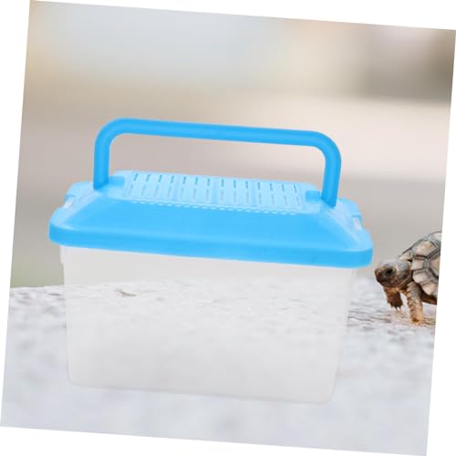 FRCOLOR 2pcs Travel Size Turtle Tank Reptile Feeding Tank Plastic Aquarium Cage Breeding Box - color: Multix2pcs, size: 15x11cmx2pcs