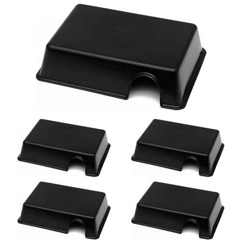Jungle Bob - Rectangular Hide Box for Reptiles & Snakes - Durable Plastic - Creates A Dark Retreat to Reduce Pet Stress - Reptile Hides for Terrariums - Medium - 9.625" x 6.75" x 2.25" (5 Pack) - size: Medium, style: 5 Pack