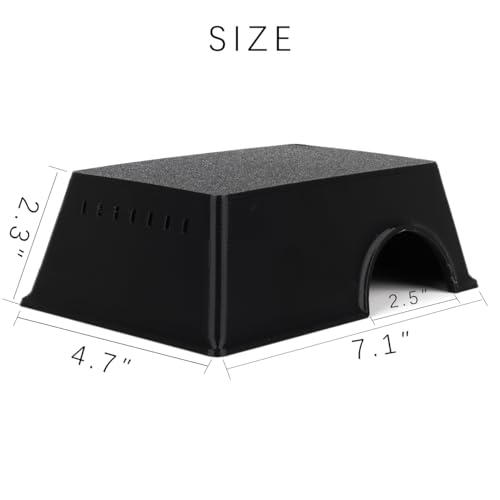 Snake Hide, Leopard Gecko Tank Accessories for Reptile Ball Python Crested Gecko Lizard Bearded Dragon - BlackHideL - color: Black, size: Large