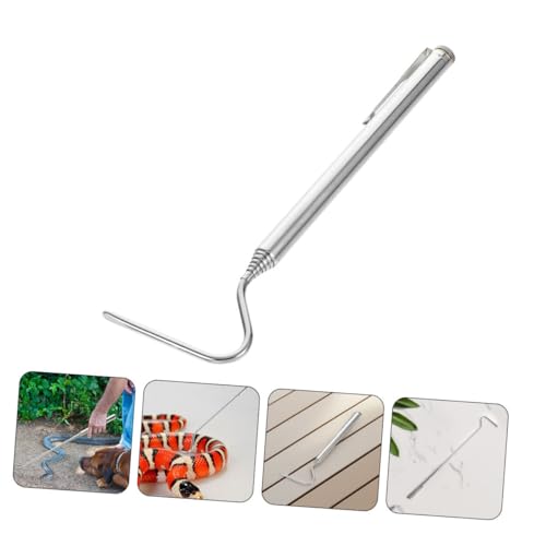 Extendable Stainless Steel Snake Hook for Reptile Handling Compact Design for Catching and Control of Corn Snakes and
