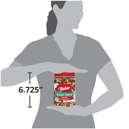 Fisher Snack Hunger Fighter Bulk Trail Mix, 38 oz, Pack of 1 | Peanuts, Almonds, Dried Sweetened Cranberries And Soy Nuts, Snacks For Adults And Kids, Dried Fruit, Healthy Snacks - size: 38 Ounce (Pack of 1)