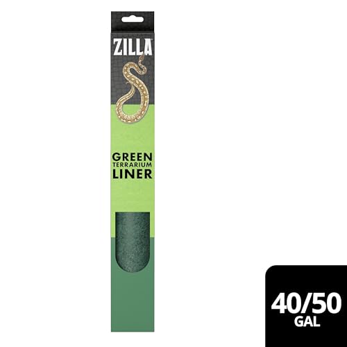 Zilla Reptile Terrarium Bedding Substrate Floor Liner, Green, 40BR/50G, 17.25" x 35.25" | 40BR/50G, 17.25"x35.25" - size: 17.25" x 35.25"