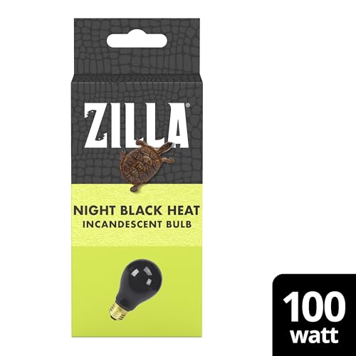 Zilla Incandescent Bulb, Night Black, Ideal for Nocturnal Reptile Species - size: 100 Watts, style: Night Black