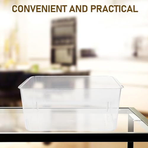 Desktop Aquarium Tank with Shatterproof Plastic, Rectangular Tortoise and Betta Fish Habitat with Lid, Small Reptile Terrarium for Home and Office Ecosystem