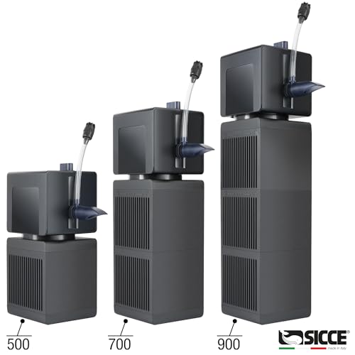 Sicce Shark PRO 900 Internal Aquarium Filter 240 GPH Submersible | Up to 70 Gallons | in-Tank Freshwater and Saltwater Application with Three Removable Filter Cartridges | Fish Tank Turtle Terrarium - size: Shark PRO 900
