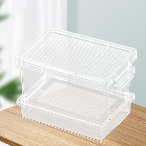Reptile Feeding Box Storage Box,Portable,Easy to Clean,Reptile Feeder Cage for Cricke Raising Mealworms